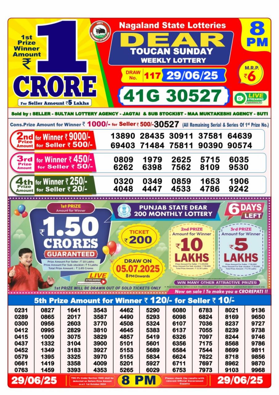 Sambad Lottery Result Today 8 PM