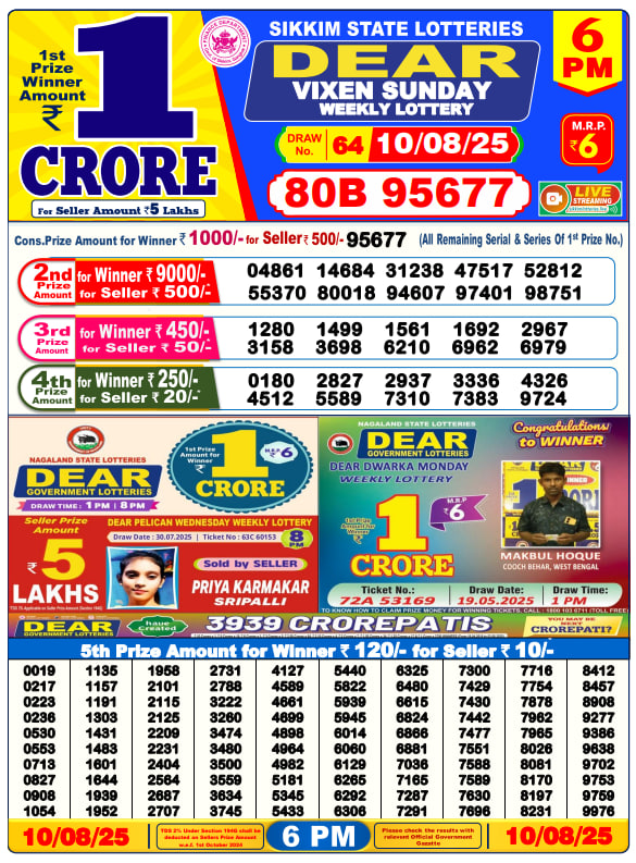 6PM Result